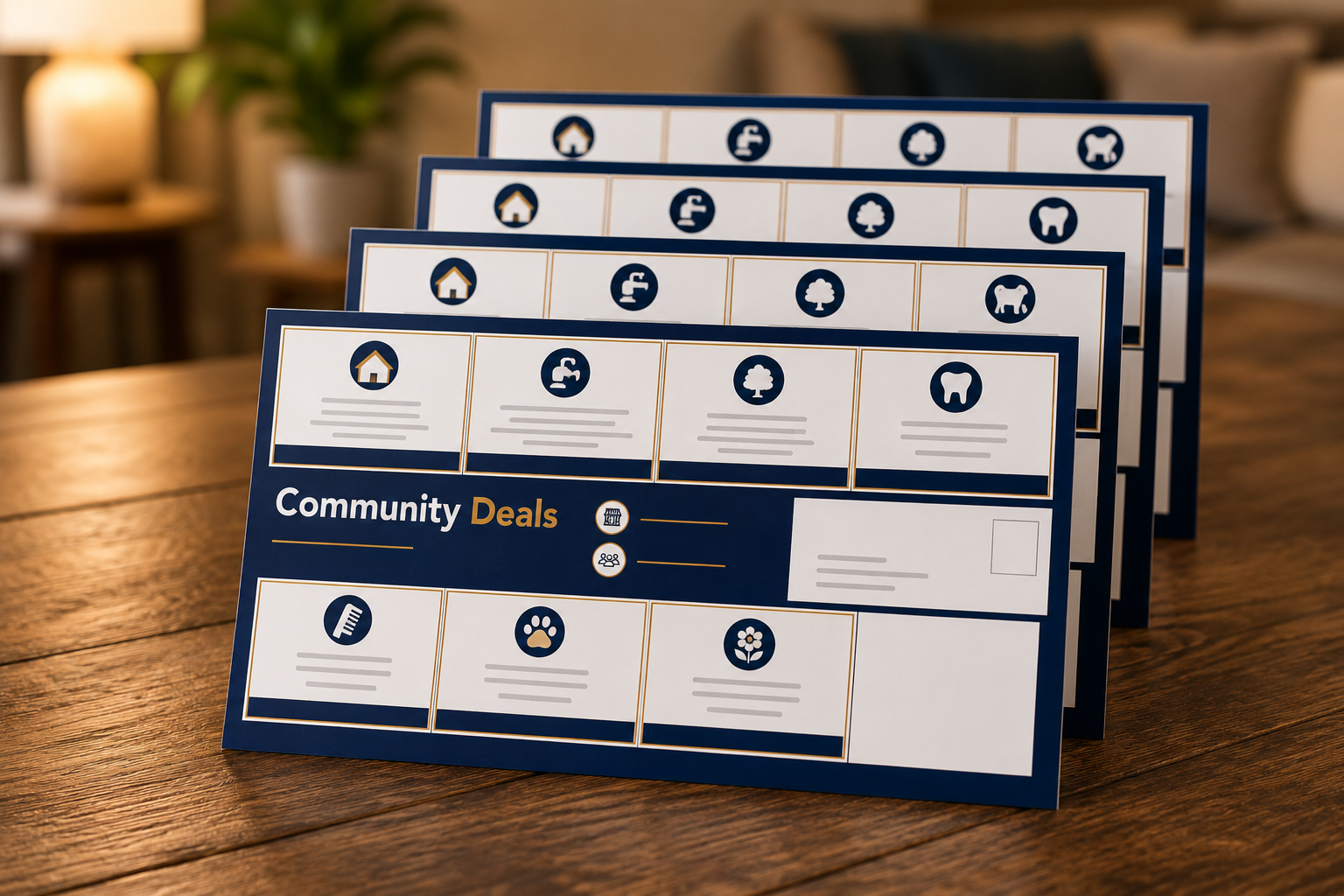 Repeated Community Deals mailers showing consistent household exposure